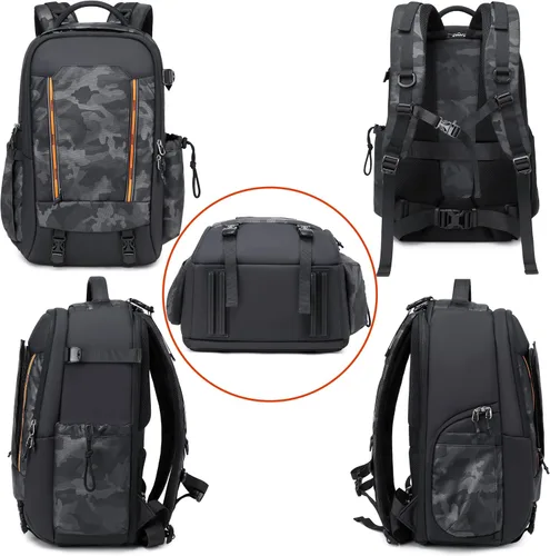 Miniatura 8 de Mochila para cámara fotógrafo, mochila impermeable grande para cámaras DSLR, mochilas para fotógrafos, mochila para cámara para mujeres y hombres