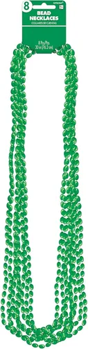 Miniatura 32 de Collares de cuentas metálicas plateadas, accesorio de fiesta, 48 unidades.