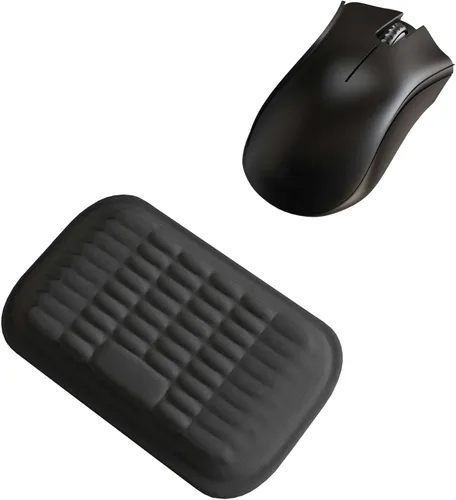 Miniatura 21 de MEKASS Reposamuñecas para teclado para teclado compacto del 60%, soporte ergonómico de espuma viscoelástica suave para muñeca con base Negro