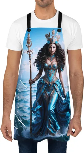 Miniatura 4 de Yemanja goddess of the Sea Apron Apron For Women Apron For Men Yemanja Apron Santeria Apron Madrina Apron Delantal Santo