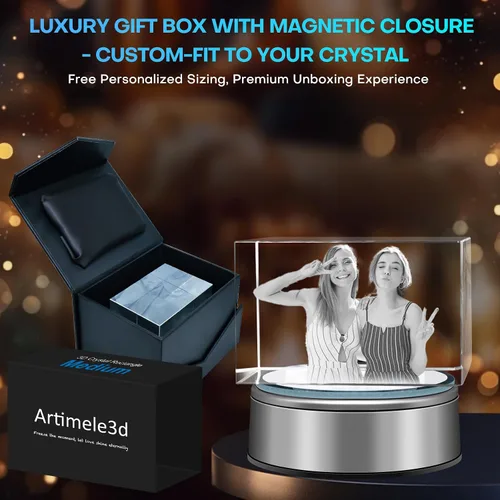 Miniatura 6 de Regalos de foto 3D de cristal personalizados con láser grabados en 3D, marcos de foto personalizados de cristal para aniversario, cumpleaños, boda