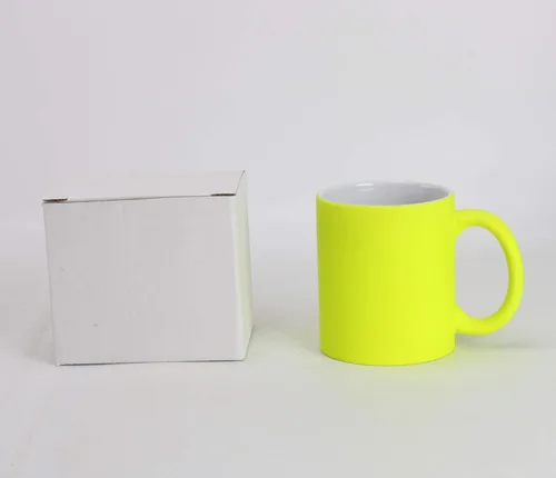 Miniatura 12 de Taza de café de cerámica de 11.0 onzas para sublimación, embalada en caja blanca 12 colores mezclados