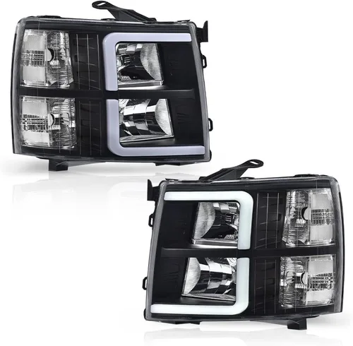 Miniatura 35 de G-PLUS Conjunto de faros, compatible con Chevy Silverado 2007 2008 2009 2010 2011 2012 2013 2014 Chevy Silverado parachoques faro, lente