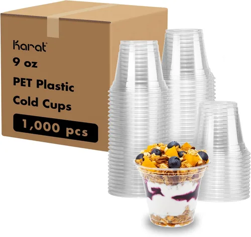 Miniatura 13 de Karat [3 oz - 2,500 ct] Vasos de plástico pequeños, vasos de enjuague bucal desechables para baño Transparente