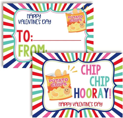 Miniatura 17 de AmandaCreation - Tarjetas para el día de San Valentín con chispas de chocolate con chispas de chocolate para regalar a amigos y compañeros de clase