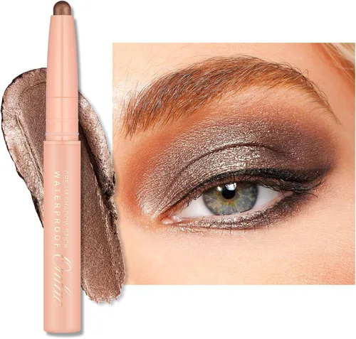 Miniatura 8 de Oulac Twist-Up Sombra de Ojos Brillante en Barra – Maquillaje de Ojos Vegano y Libre de Crueldad con Textura Cremoso y Mezclable, Resistente al 01