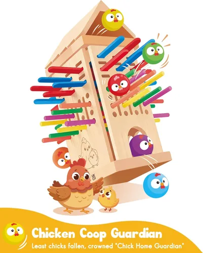 Miniatura 7 de Montessori Toys - Juegos de mesa de madera para niños de 3, 4, 5, 6 años, 34 palos de madera coloridos, juguete de habilidades motoras finas