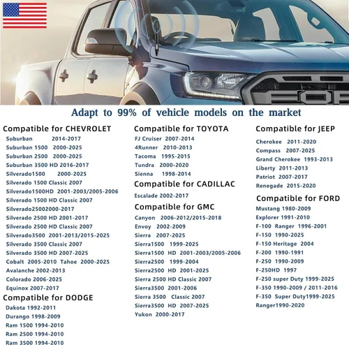 Miniatura 8 de Antena para camión, diseño de bandera estadounidense, con tapas de vástago de válvula, mástil de antena universal, accesorios de camión y auto