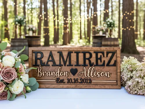 Miniatura 5 de Regalo de despedida de soltera Regalo de boda personalizado con apellido grabado Aniversario Regalos de compromiso Regalo del día de San
