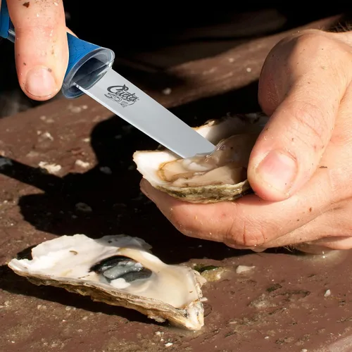 Miniatura 6 de Cuda 3 1/2" cuchillo de titanio unido Shucking, azul, (18182)
