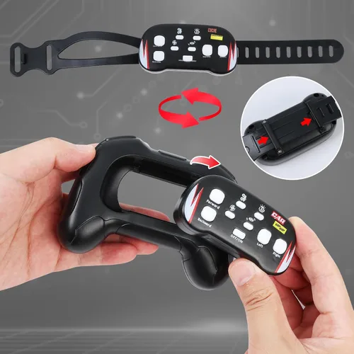Miniatura 4 de QXHOL - Camión monstruo impermeable RC con gesto, vehículo de control remoto de 4WD anfibio controlado a mano para niños, vehículo todo terreno