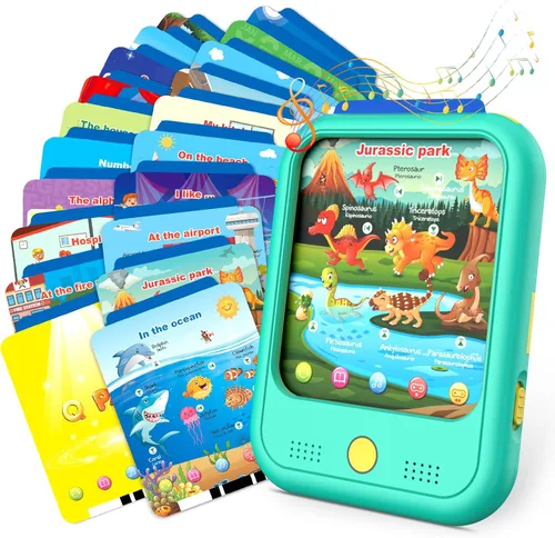 Miniatura 10 de Qiaojoy Tableta de aprendizaje para niños, almohadilla de aprendizaje educativa para niños de 2 a 5 años para aprender alfabetos, números
