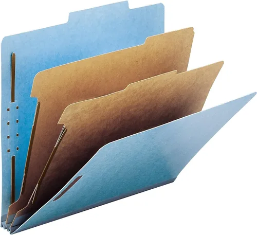 Miniatura 3 de Carpetas de clasificación azules Smead para documentos, tamaño carta, expansión de 2 pulgadas, 2 divisores, tablero prensado duradero para archivos