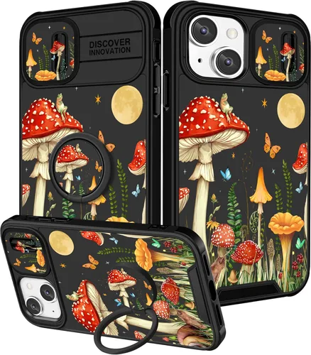 Miniatura 66 de Funermei Funda 2 en 1 para iPhone 13/iPhone 14 para mujeres, linda funda de teléfono con calavera para niñas, diseño de esqueleto gótico, divertido