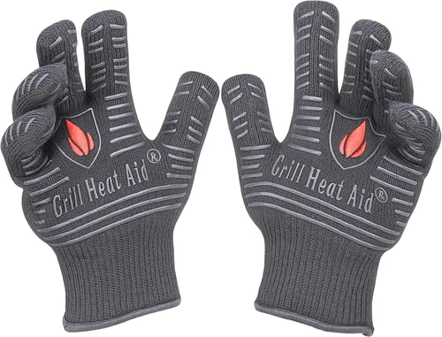 Miniatura 18 de Guantes de parrilla y barbacoa GRILL HEAT AID para asar y cocinar, Algodón