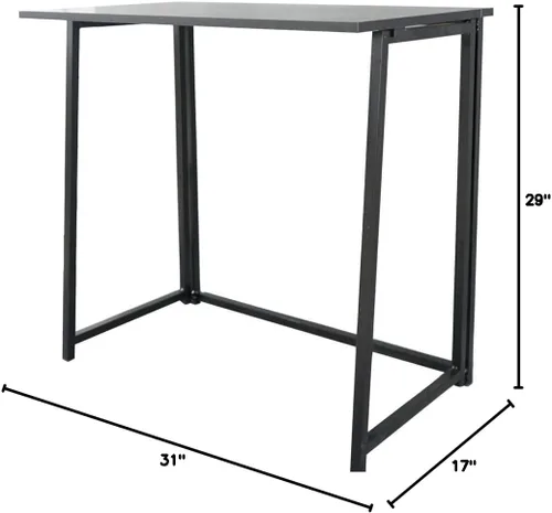 Miniatura 3 de Escritorio plegable para computadora para espacios pequeños, necesita montaje, escritorio de oficina en casa, mesa plegable para computadora, mesa