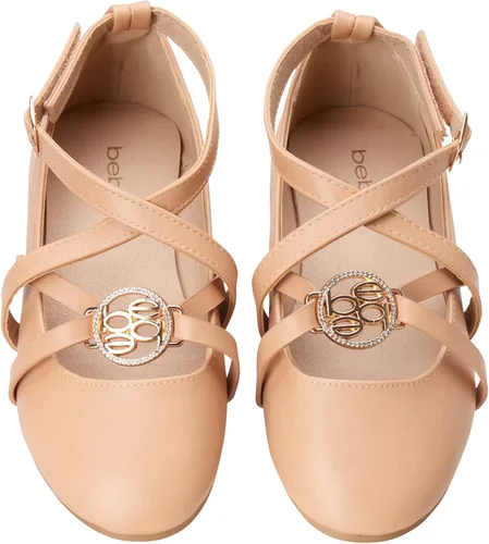 Miniatura 5 de bebe Zapatos de vestir para niña - Zapatos de ballet con tiras y medallón de diamantes de imitación (niña pequeñaniña grande)
