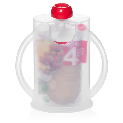 Miniatura 7 de Flipping Holder 2 en 1 para bolsas de comida y cajas de jugo para bebé (paquete de 2) - Envase seguro para alimentos sin apretar, con asas de fácil