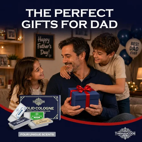 Miniatura 2 de THEMANCODE Colonia sólida para hombres, regalos del día del padre, perfume sólido con sándalo, vetiver, madera de cedro, aromas de salvia, paquete