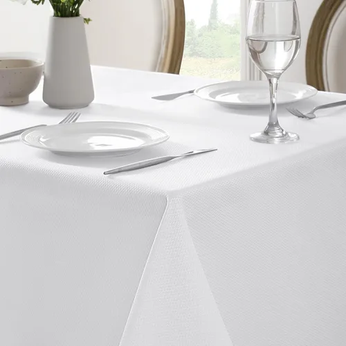 Miniatura 14 de Softalker - Mantel rectangular con textura tejida y patrón jacquard, impermeable, fácil de limpiar, resistente a las manchas y sin arrugas