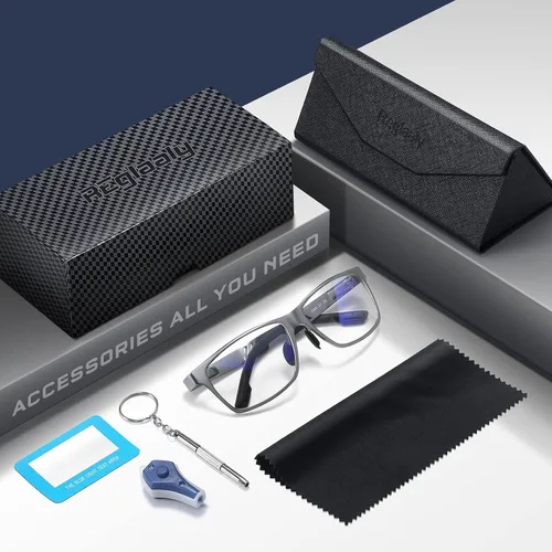 Miniatura 2 de Gafas de bloqueo de luz azul para hombres/mujeres, gafas de juegos para computadora, marco de metal