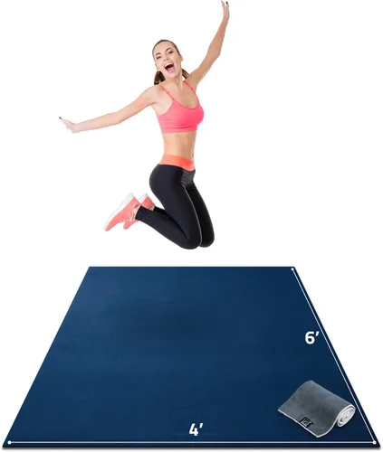 Miniatura 20 de Gorilla Mats Alfombrilla de ejercicio grande de alta calidad, de 6 x 4 x 1/4 pulgadas, ultra duradera, antideslizante, tapete de entrenamiento