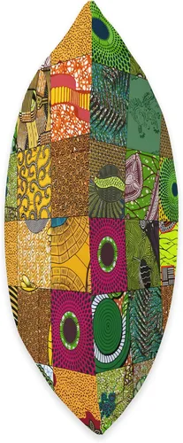 Miniatura 2 de Nativ Hand Ankara Kitenge - Almohada de retazos con estampado de cera africana, 16 x 16, multicolor