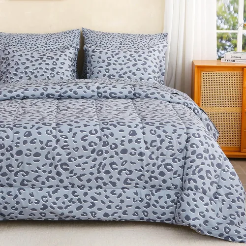 Miniatura 12 de lasoftan Juego de edredón floral Queen con sábanas, ropa de cama vintage de lujo de 7 piezas, ropa de cama de microfibra suave en una bolsa, juego