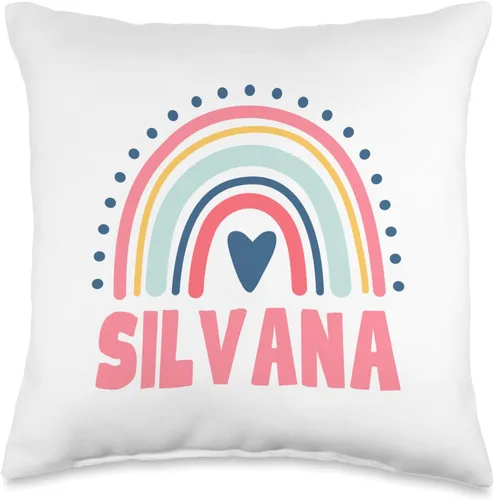 Idea Regalo Personalizzata con Nome Gifts Idea Silvana Name Custom Woman Myth Legend - Almohada para fiesta de cumpleaños, 16 x 16 pulgadas,