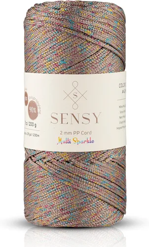 Miniatura 64 de Sensy Premium Cuerda de Poliéster de 2mm 251 Yardas Cuerda de Polipropileno 100% Cordón de Macramé 2mm Cordón para Bolsa de Ganchillo Cuerda