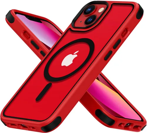 Miniatura 10 de Mobnano Funda para iPhone 13 Pro, compatible con MagSafe, funda transparente con anillo magnético, diseño multicolor protector a prueba de golpes