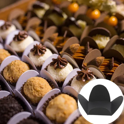 Miniatura 5 de DOITOOL Papel de envoltura de trufas, 200 piezas de papel de chocolate, forros de trufas de caramelos, envoltorios para magdalenas para cumpleaños