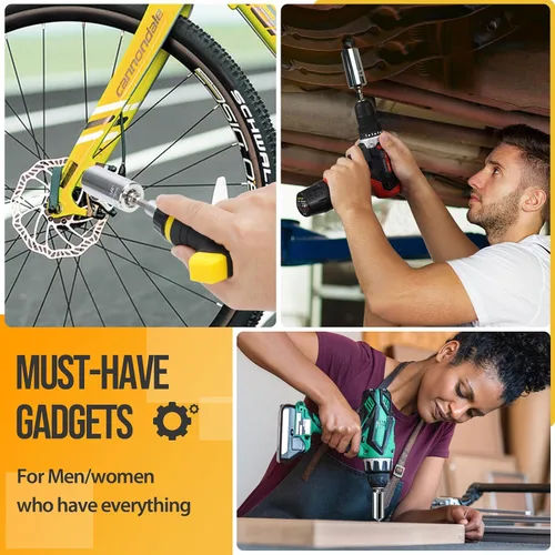 Miniatura 7 de Juego de Herramientas de Llaves Súper Universal - Adaptador de Taladro Eléctrico con Llave de Agarre para Hombres y Mujeres - Gadgets Geniales e