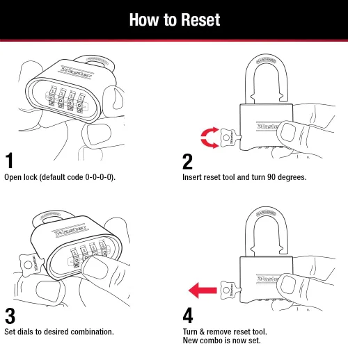 Miniatura 11 de Master Lock Candado con combinación propia, se puede resetear., 175D