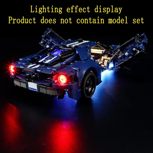 Miniatura 4 de GEAMENT Kit de luces LED compatible con Lego 2022 Ford GT – para Technic 42154 (juego de modelos no incluidos)