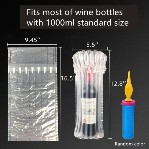 Miniatura 2 de Bolsas protectoras para botellas de vino, equipaje para viajes en avión, paquete de 18 unidades inflables, para envío de botellas de licor, embalaje