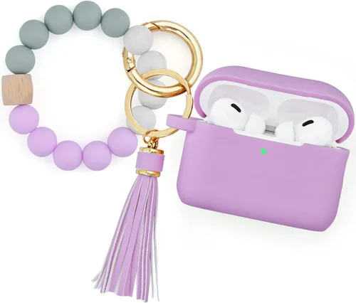 Miniatura 13 de Filoto - Estuche para AirPods Pro de 2ª generación 2022, funda protectora de silicona bonita con llavero de pulsera y accesorios para Apple AirPods