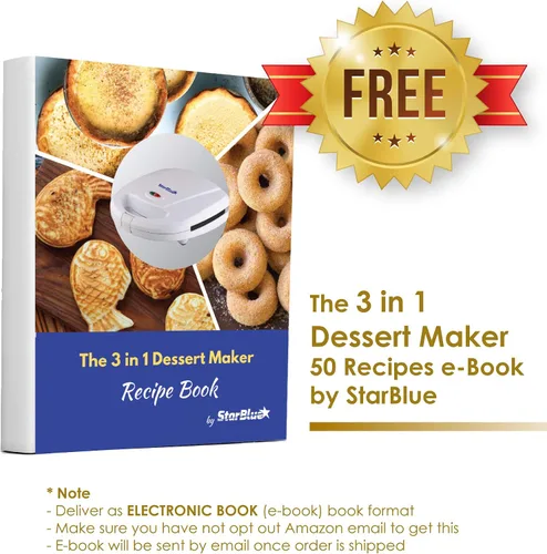 Miniatura 6 de Mini Preparador de Donas, Mini Preparador de Tartas y Quiches, Preparador de Taiyaki – NUEVO Preparador de Postres Desmontable de Tres Rebanadas 3