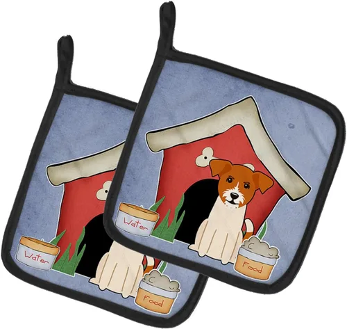 Miniatura 25 de Caroline's Treasures BB2894PTHD Dog House Collection Chow Chow Chow - Par de soportes para ollas, 7.5HX7.5W, multicolor 4-Azul