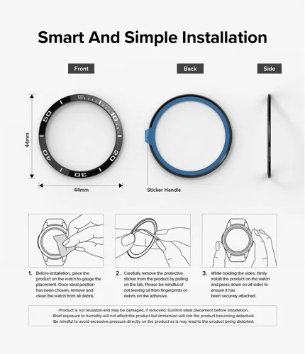 Miniatura 9 de US VAR - Bisel Ringke compatible con Samsung Galaxy Watch 4 1.732 in