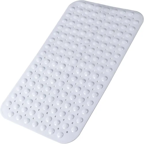 Miniatura 16 de Tapetes para bañera y ducha, tapete de baño antideslizante de 28 x 15 pulgadas, tapete para bañera lavable a máquina con ventosas y orificios