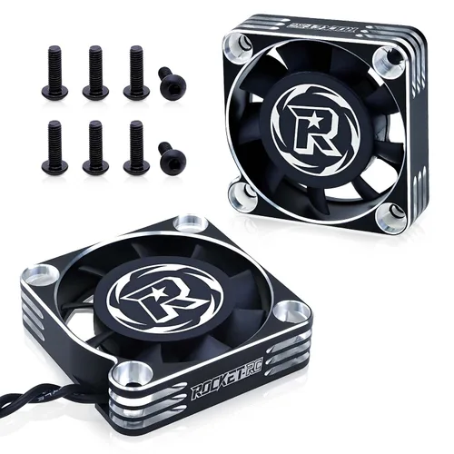 Miniatura 8 de Surpass Hobby - Ventilador de refrigeración de motor RC de 1.575 pulgadas, ventilador de refrigeración ESC de 16000 RPM para 1/8 1/8 de camión RC
