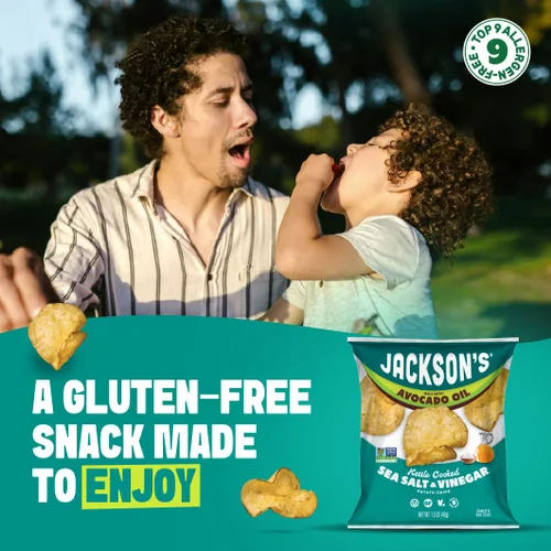 Miniatura 5 de Jackson's Classic Kettle - Papas fritas (paquete variado, 1.5 onzas, paquete de 10), hechas con aceite de aguacate premium, sal marina, sal