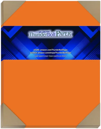 Miniatura 12 de 125 hojas de papel de portada/tarjeta de color naranja brillante – Foto de 4 x 6 pulgadas, tarjeta, tamaño del marco, cartulina ligera 65#
