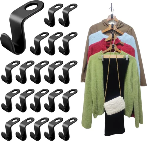 Miniatura 7 de 150 ganchos de conector para colgar ropa, clips extensores de percha, ganchos en cascada para colgar ganchos de conexión en cascada de alta