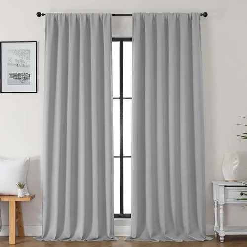 Miniatura 53 de Gwine Cortinas opacas para dormitorio, 54 pulgadas de largo, paneles de cortina de ventana con aislamiento térmico y reducción de ruido, cortinas