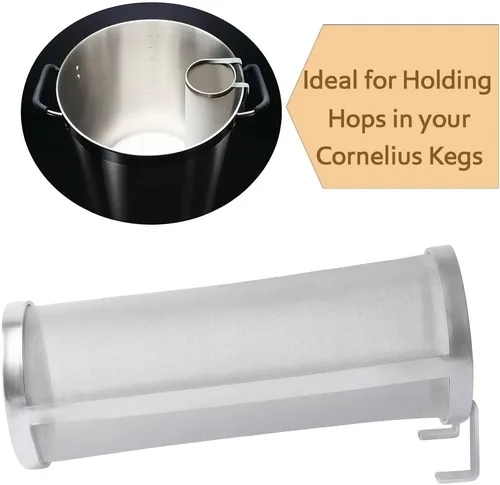 Miniatura 5 de Gekufa Filtro Hop Spider de acero inoxidable de 300 micras con cuchara, colador casero para elaboración de cerveza, té, café, té de abono