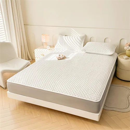 Miniatura 2 de Mattress Protector, Waterproof Mattress Protector, Fits 6"-20" Mattresses with Deep Pocket, Cooling, Breathable Fitted Sheets, Soft Bed Cover, Blanco