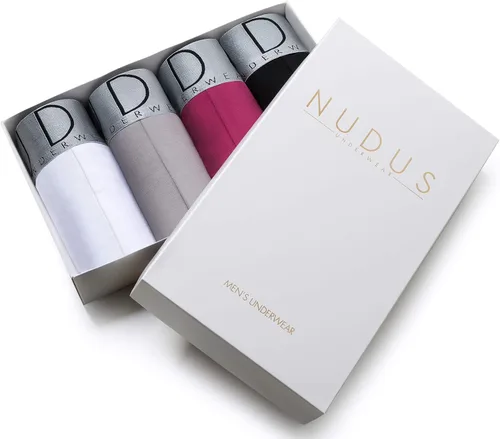 Miniatura 4 de NUDUS Ropa Interior de Algodón para Hombre Paquete de 4 Caja de Regalo - Calzoncillos - Trunks - Bóxer Briefs