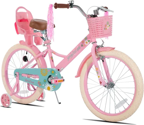 Miniatura 9 de Joystar - Little Daisy - Bicicleta infantil, unisex, para niños de 2 a 7 años, de 12, 14 y 16 pulgadas, con asiento para muñeca, serpentinas